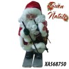 Babbo Natale musicale con sci 30cm